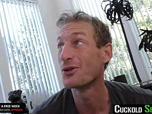 Cuckoldsessions - My Big Tittied Blonde Wife FUCKS 4 Other Men In Front Of Me