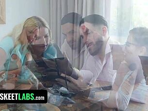 teamskeet - nerdy cute girl leana lovings helps pornstars and ends up in the movie - fluffers pt 2 😏