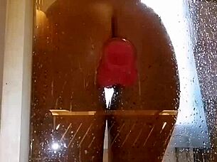 i'm bathing with a pink cock spreadin my wet ass