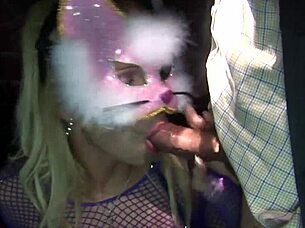 alley cats foursome cosplay group scene.