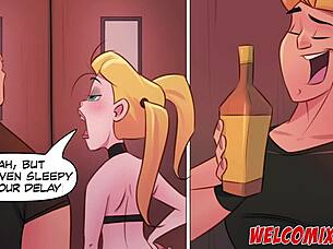 Fucking Two Hotties In The Elevator From Pervert Comics Porn