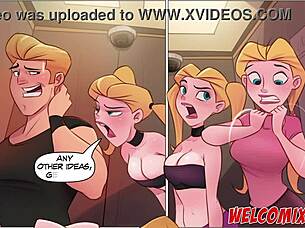 Fucking Two Hotties In The Elevator From Pervert Comics Porn