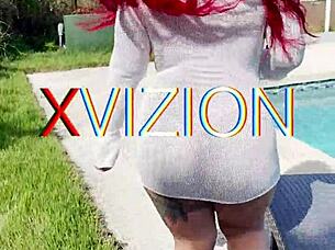 Big Booty Santana Red Gives Intense Blowjob To Monster Cock Outside On The Beach In Caribbean