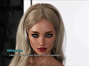 Cute fat girl in outfit intertwined