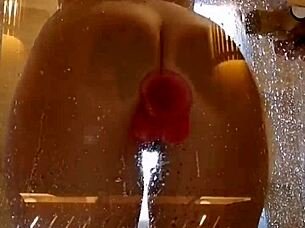 i'm bathing with a pink cock spreadin my wet ass