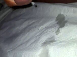 well-endowed guy cums during handjob session