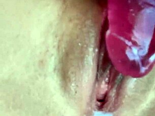 Wow! Tight Little Pussy Struggles with Big Dildo in Intense Testing Session!