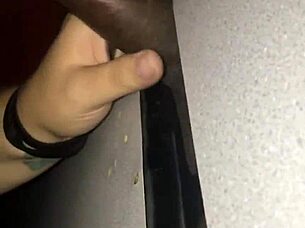 Gloryhole encounter with thickdickbandit for deepthroat swallow and cumshot.