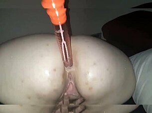 Storm's husband digs into her big ass with toys