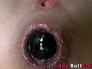 Big butt ho prolapses her ass