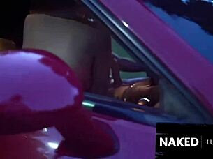 Horny Latina gets pumzied in public parking lot affair