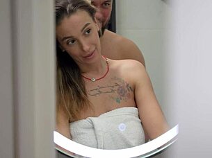 Morning blowjob for stepbrother hot cum on face 😍