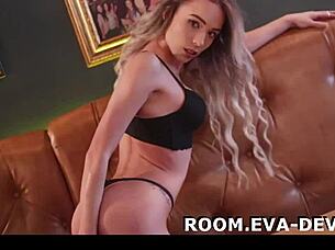 Crazy party girl teases on live webcam