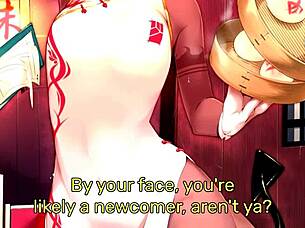 in this hentai joi, black rock shooter visits the massage house for vanilla creampie and femdom fun