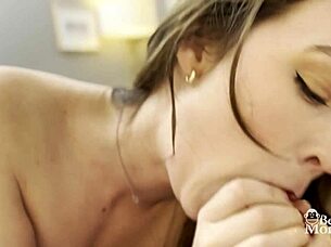 Lily Bell Tempts With Baby Face And Blue Eyes Before Sucking Cock