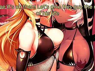 in this hentai joi, black rock shooter visits the massage house for vanilla creampie and femdom fun