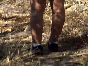 french nudist milf is shocked she caught a real voyeur following her