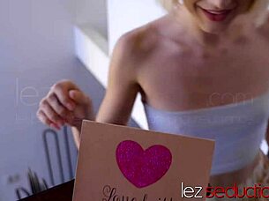 Cute teen 18+ Jessie Saint and Judy Jolie share a sensual moment