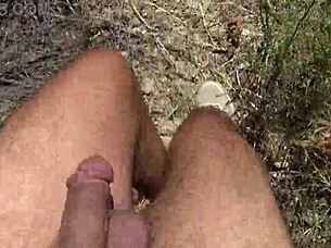 french nudist milf is shocked she caught a real voyeur following her