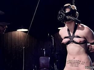 this blonde slave bound and whipped hard