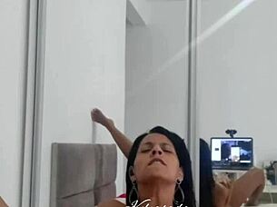 In part two, I exhibit for a guy online, he masturbates furiously and brings me to a delicious orgasm