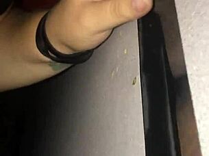 Gloryhole encounter with thickdickbandit for deepthroat swallow and cumshot.