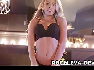 Crazy party girl teases on live webcam