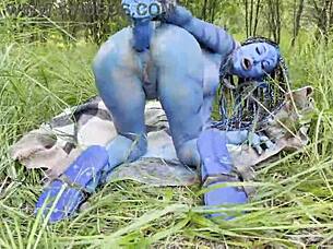 Monika Fox delivers big prolapse from hard dildo anal and pussy fucking in nature.