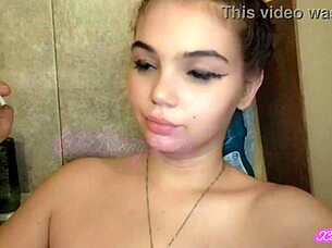 Smoking In Bath Tub With Slave Facial And Femdom Shower