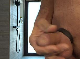 Small dick oiled up for masturbation fun. 😏