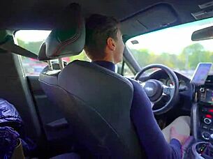 Tiny Hottie Mae Olsen Rubs Monster Cock With Feet