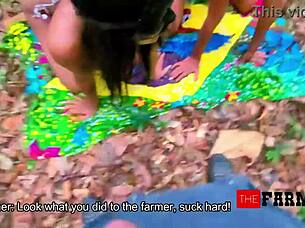 Cat Fight Turns Into Tits And Ass Show At Farmer's Ranch