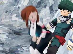 Ochako Uraraka Boldly Rapes Midoriya With Intensity