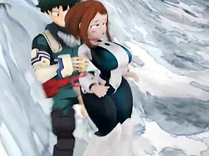 Ochako Uraraka Boldly Rapes Midoriya With Intensity
