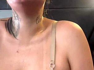 gym bra, wet pussy stare