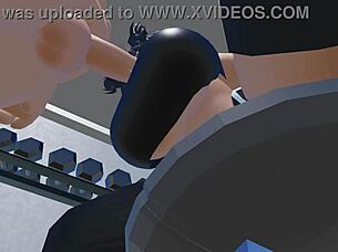 Roblox players having fun at the gym