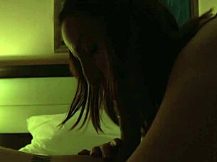 elite slut with big tits gives passionate blowjob to virgin boyfriend after club