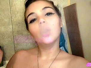 Smoking In Bath Tub With Slave Facial And Femdom Shower