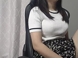 Can't hold back during study, stimulates under skirt