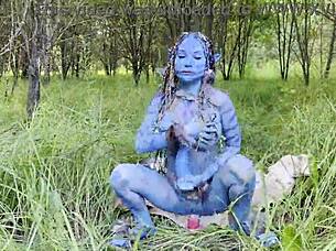 Monika Fox delivers big prolapse from hard dildo anal and pussy fucking in nature.