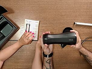 Neighbors review the twirl male sex toy in lingerie and thong