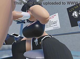 Roblox players having fun at the gym