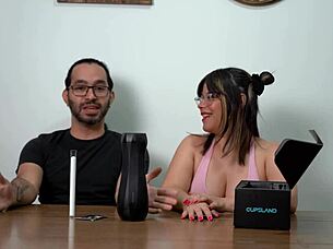 Neighbors review the twirl male sex toy in lingerie and thong