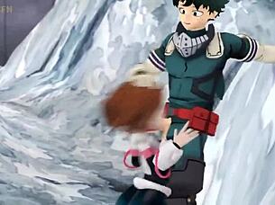 Ochako Uraraka Boldly Rapes Midoriya With Intensity