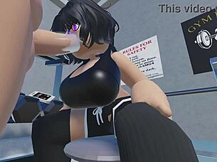 Roblox players having fun at the gym