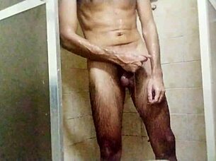 The brunette in stockings gets fucked with a sex toy and two big hard dicks