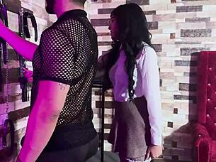 Stranger Intensely Breaks Ass In BDSM Room.