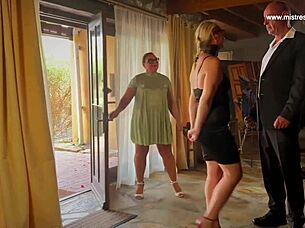 Mistress april dominates with deepthroat and fisting