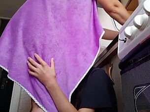 paid plumber with hot lesbian orgasm session