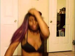 rdx jumps in g-string for a playful tease